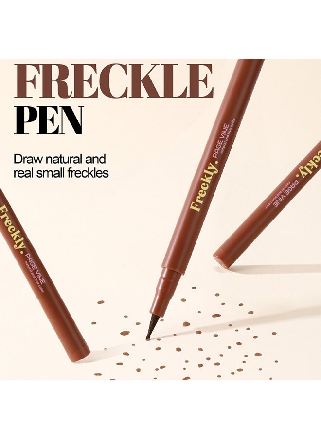 PAGE VINE Freckle Pen, Fake Freckles Pen for Natural Sunkissed Makeup,Faux Face Freckle Pens Waterproof and Long Lasting,Soft Sopt Freckle Pen #02 - Image 3
